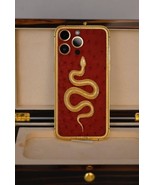 Custom 24k Gold Apple iPhone 15 Pro Max Red Leather Snake Emblem 1 TB - $4,749.05