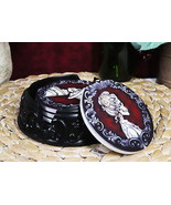 Day Of The Dead Black Floral Scroll Bridal Skeleton Calaveras Couple Coa... - $34.17 CAD