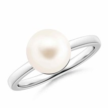 ANGARA Classic Freshwater Pearl Solitaire Ring for Women in 14K Solid Gold - £375.67 GBP