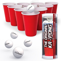 Ka-Pong Plastic Cup Party Game Set - 22 Plastic Cups and 6 Ping Pong Balls - $403.92 MXN