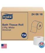 Tork Toilet Paper Roll White T34, Universal 2-ply, 48x616 sheets, 240616 - $121.03