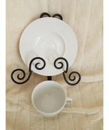 Epoch Cup and Saucer Crate and Barrel Kathleen Wills Japan Solid White - £26.51 GBP