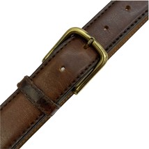 Oil Tanned Cowhide Womens Belt 30 Brown Braided Woven 27-31&quot; Holes - £18.48 GBP