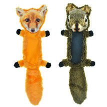 Flatties Dog Toy Ballistic Belly Long Crinkle Tail 18&quot; Realistic Fox or Squirrel - £10.97 GBP