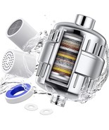 Shower Filter 20 Stage Hard Water Shower Water Filter With 2, Polished C... - €29,60 EUR