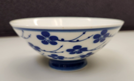 Japanese blue white flower rice bowl - £11.20 GBP