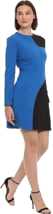 New Donna Morgan Blue Black Color Block Career Sheath Dress Size 16 - £50.81 GBP