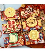 Set of 6pcs Chinese New Year of Dragon Red Envelope Rich Lucky Money Bags - $9.49