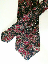 Vintage Men&#39;s ROOSTER Hand Painted in Italy Paisley Tie Designed for Lazarus - £19.63 GBP