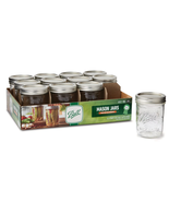 Ball 66000ZFP 1 pt. Wide Mouth Glass Preserving Jars, 16 oz., 12 ct. - $41.50 CAD