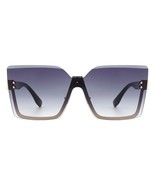 Half Rim Square Sunglasses Women&#39;s Oversized Fashion Shades UV 400 - £18.18 GBP