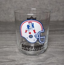Vintage New England Patriots Whiskey Glass ~ Pat Patriot Mascot ~ 4" - $13.46