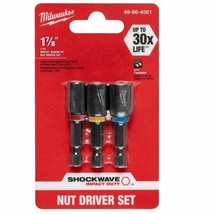 Milwaukee Tool 49-66-4561 Shockwave 1-7/8&quot; Magnetic Nutdriver Set (3 Pc) - £22.01 GBP