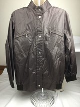 Vintage Obermeyer 70s Brown Nylon Wind Ski Shirt Jacket Mens Small - £59.33 GBP