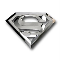 Superman 3D Chrome Adhesive Car Emblem  - £27.63 GBP