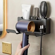 Bathroom Hair Dryer Storage Organizer Comb Rack Holder Wall Mounted Stand Only - $9.99