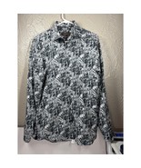 Patrick James Shirt Mens Button Up Causal Long Sleeve Black Gray Size Me... - $820.07 MXN