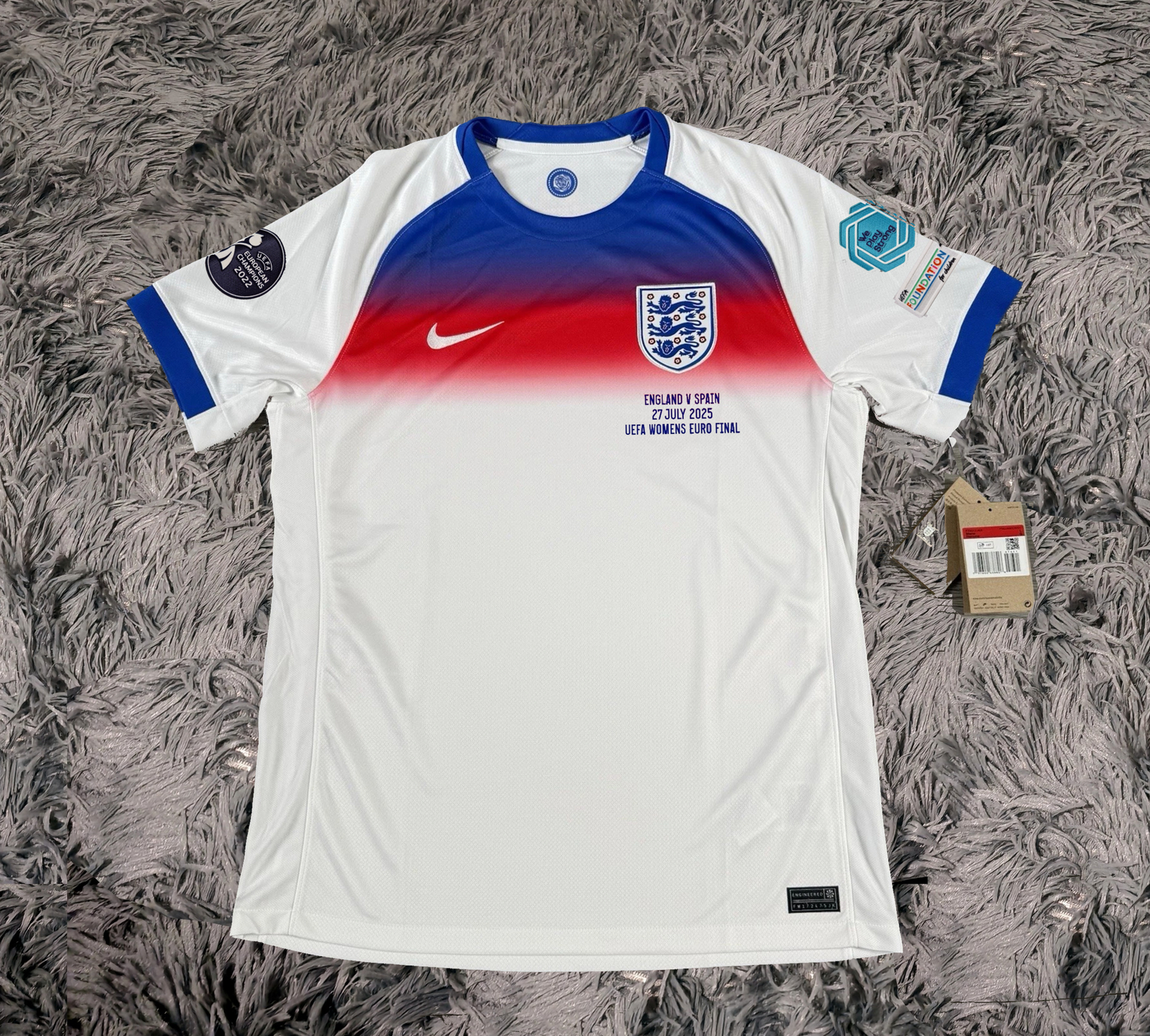 England Women Lionesses EURO 2025 FINAL Champions Shirt Jersey 25/26 vs ... - $64.95