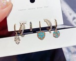 Palm heart hoop earrings set for women micro inlaid cz ear jewelry gifts wholesale thumb155 crop