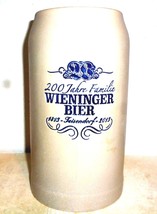 Wieninger 200 Years Teisendorf salt-glazed Masskrug German Beer Stein - £9.83 GBP