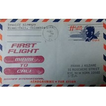 FFC 1967 First Flight Braniff Airways Miami Florida to Cali Colombia - £6.30 GBP