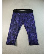 Zumba Leggings Womens Size Large Purple Animal Print Elastic Waist Logo ... - £17.39 GBP