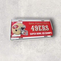 San Francisco 49ers VINTAGE NFL Super Bowl XIX Champs Metal License Plat... - £16.60 GBP