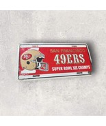 San Francisco 49ers VINTAGE NFL Super Bowl XIX Champs Metal License Plat... - $29.36 CAD