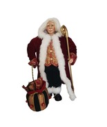 Santa Claus 37&quot; with Staff and Gift Bag - $89.48 CAD