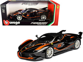 Ferrari FXX-K #5 Fu Songyang Black w Gray Top Orange Stripes 1/18 Diecast Car Bb - £50.94 GBP