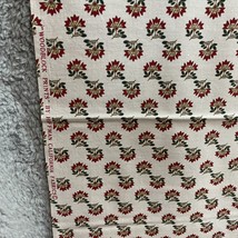 1 yard VTG Fabric Woodblock Prints By Hoffman California Cotton White Re... - £7.58 GBP