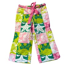 White Label Vintage Lilly Pulitzer Patchwork Pants Girls 7 Pink/Green Co... - $33.60