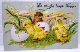 Tucks Easter Greetings Postcard Baby Chicks Eggs Helena J. Maguire Series 112 - £9.70 GBP