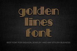 Golden Lines Font | Elegant Font | Jewellery Font | Luxury Fonts | Lines... - $10.00