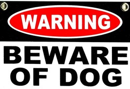 WARNING BEWARE OF DOG Plastic security Sign Red White Black 8&quot; x 12&quot; Cor... - $23.11
