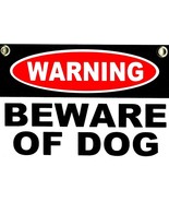 WARNING BEWARE OF DOG Plastic security Sign Red White Black 8&quot; x 12&quot; Cor... - $425.88 MXN