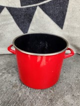 Large Chantal Red Enamel on Steel Stock Pot Dutch Oven  - No Lid - $47.98