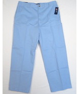 Chaps Relaxed Fit Flat Front Blue Mitchell Pants Men&#39;s NWT - £39.33 GBP