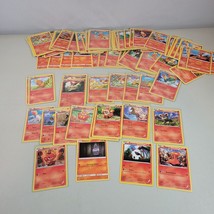 Fire Type Pokemon Cards Lot Of 90 Common and Uncommon Pokémon Cards - £15.60 GBP
