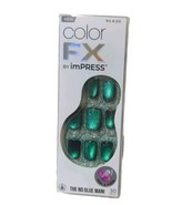 Color FX Impress Nails Better Things Color changing Dark Green Short 30 ... - £11.21 GBP