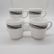 ♻️ Corning  Optic (White With) Set Of 4-Pc Tea Coffee Mugs USA - $19.79