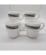 ♻️ Corning  Optic (White With) Set Of 4-Pc Tea Coffee Mugs USA - $27.83 CAD