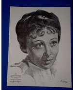 Luise Rainer Academy Award Portrait Print Vintage 1962 Volpe The Great Z... - $11.99