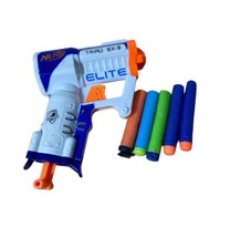 Nerf N Strike Elite Dart Gun Triad EX 3 Blaster Soft  Orange &amp; White 5 Darts - £12.27 GBP