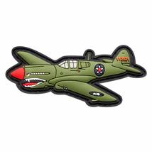 Flying Tigers P-40 Warhawk WWII Fighter Plane Patch (HOOK-3D PVC Rubber-MTW2) - £7.04 GBP