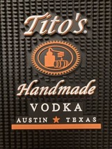 Tito&#39;s Vodka Hand Made Rubber Shot Spill Rail Cocktail Bar Bartender Mat... - £15.81 GBP