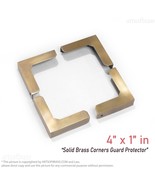 Solid Brass Retro Table Cabinet Trunk Corner Protector Guard - 4&quot; x 1&quot; - £50.24 GBP