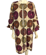 Studio Park Tan, Black, Purple, Orange Geometric 3/4 Sl Open Jacket Size 2X - €32,75 EUR