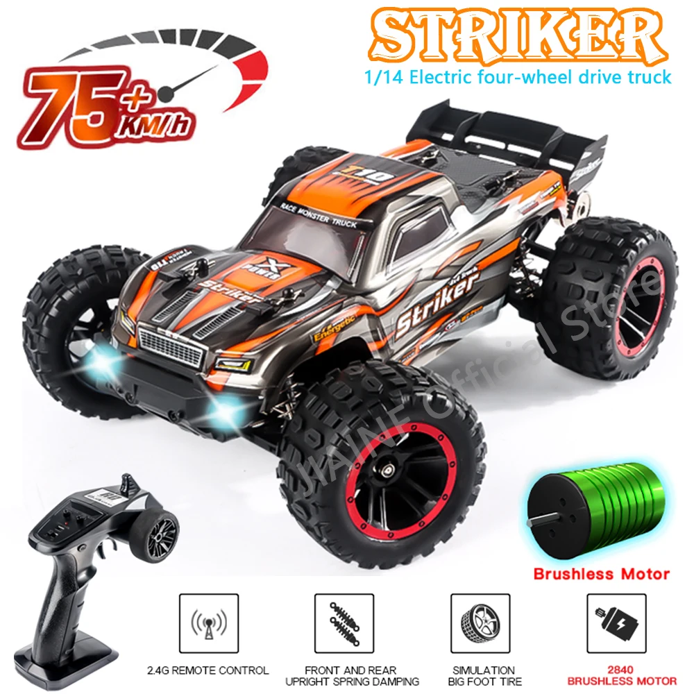 HBX T10 2105A 1:14 75KM/H RC Car 4WD Brushless Remote Control Cars High Speed - £87.00 GBP+