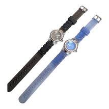 Lot of 2 Avon Black &amp; Blue Silicone Band Fashion Watch with Rhinestone B... - $19.75